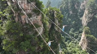 Slackliners in China